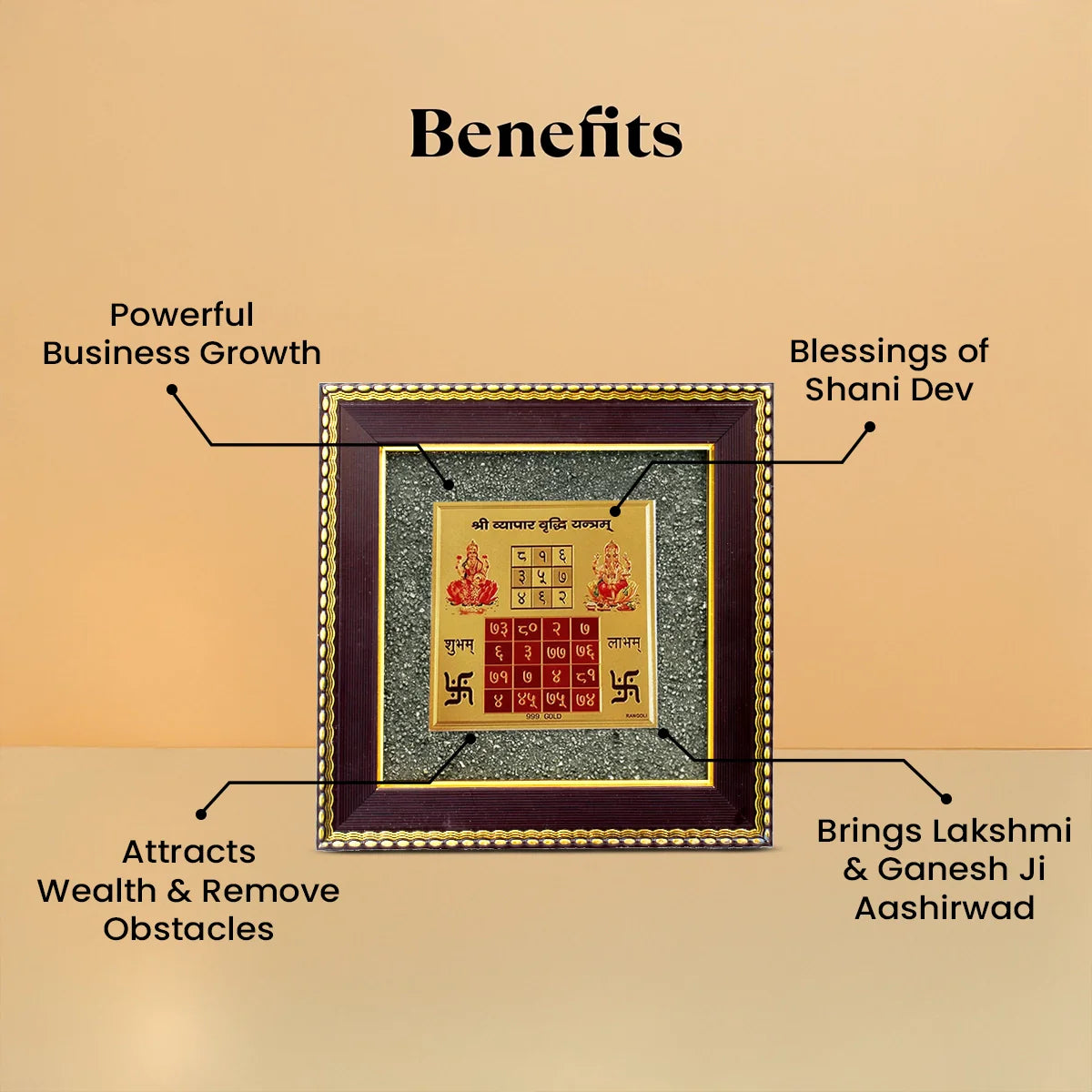 Pyrite Frame : Vyapar Vriddhi Yantra New