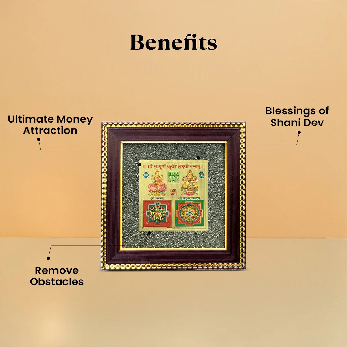 Lakshmi Kuber Yantra : Pyrite Frame