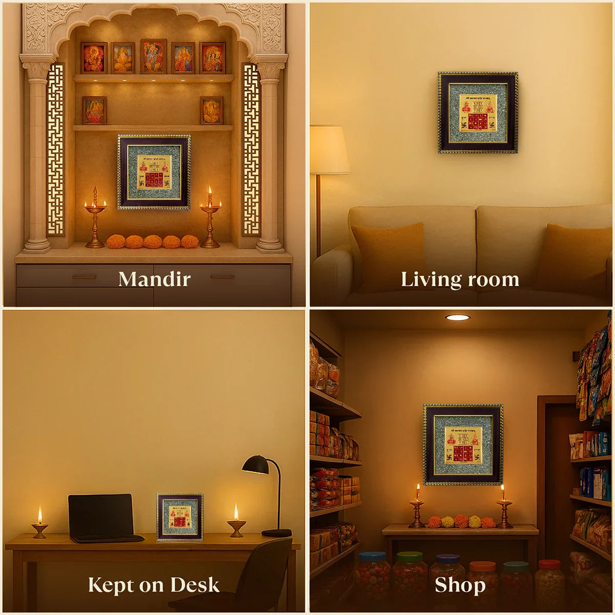 Pyrite Frame : Vyapar Vriddhi Yantra New