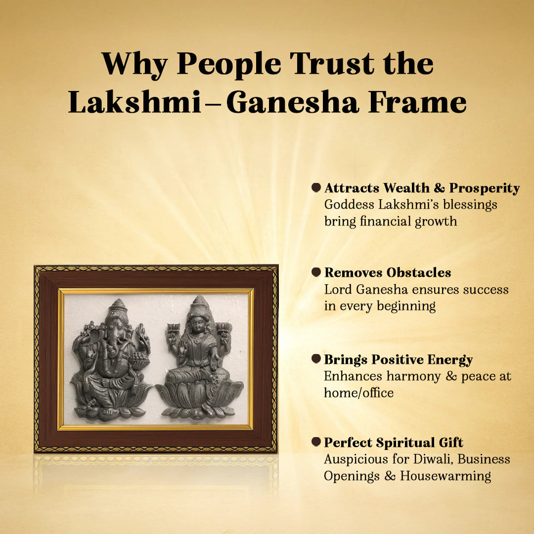 Pyrite Selenite frame : Laxmi Ganesh
