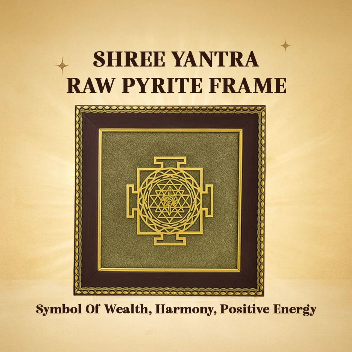 Pyrite Frame : Shree Yantra