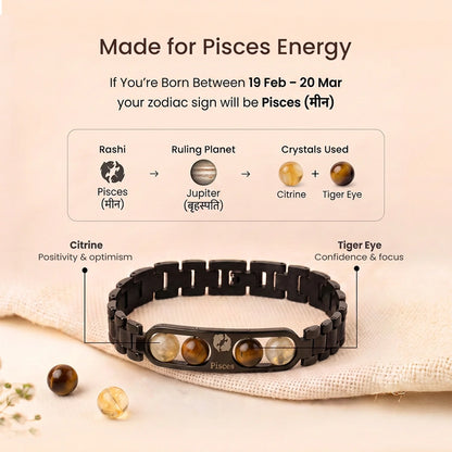Pisces Zodiac Metal Bracelet