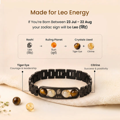 Leo Zodiac Metal Bracelet