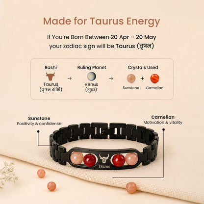 Taurus Zodiac Metal Bracelet