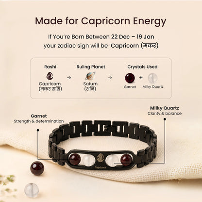 Capricorn Zodiac Metal Bracelet