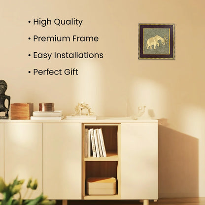 7 Trunk Elephant - Airavata on Raw Pyrite Frame