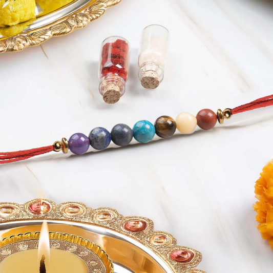 Balance 7 Chakras Natural Stone Rakhi