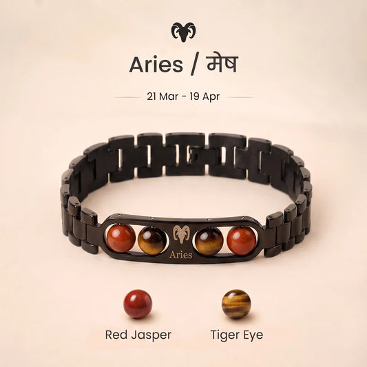 Aries Zodiac Metal Bracelet