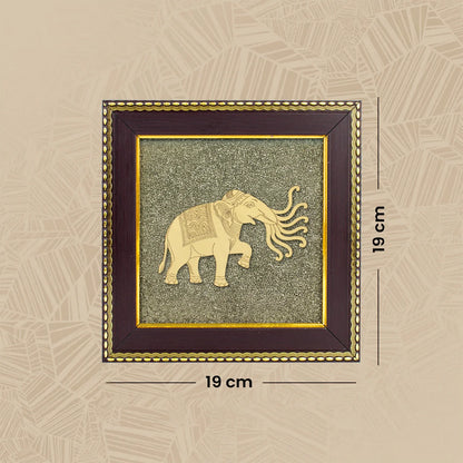 7 Trunk Elephant - Airavata on Raw Pyrite Frame