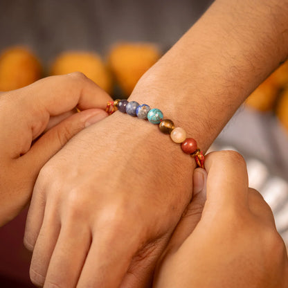 Balance 7 Chakras Natural Stone Rakhi