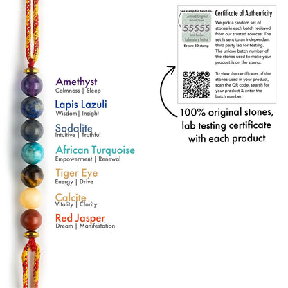 Balance 7 Chakras Natural Stone Rakhi