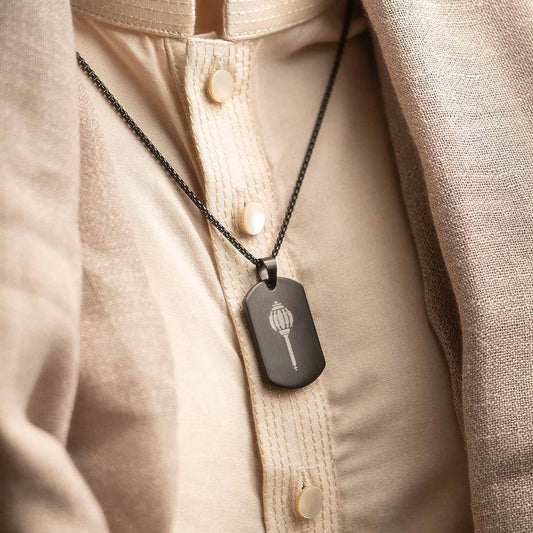 Hanuman Gada MicroCarved Tag Necklace