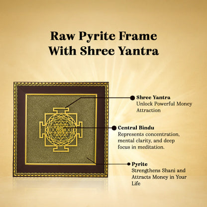 Pyrite Frame : Shree Yantra