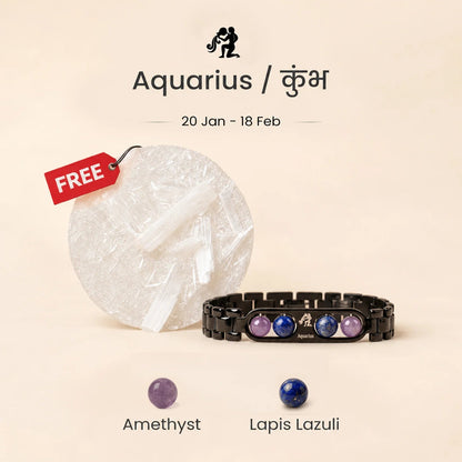 Aquarius Zodiac Metal Bracelet