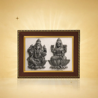 Pyrite Selenite frame : Laxmi Ganesh