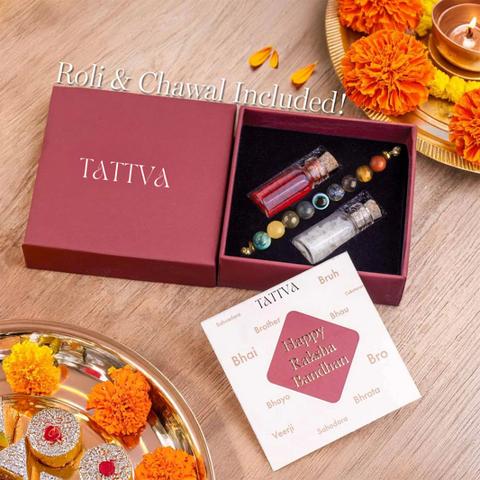 Super 9 Chakra Natural Stone Rakhi