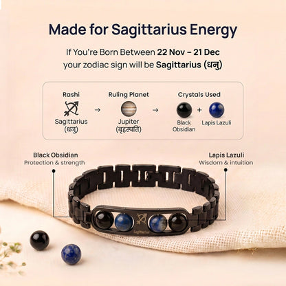 Made for Sagittarius energy - crystals used