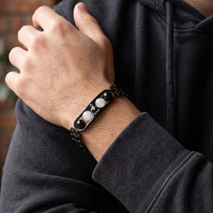 Scorpio Zodiac Metal Bracelet worn on wrist