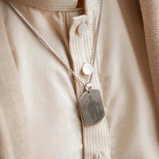 Hanuman Chalisa MicroCarved Tag Necklace